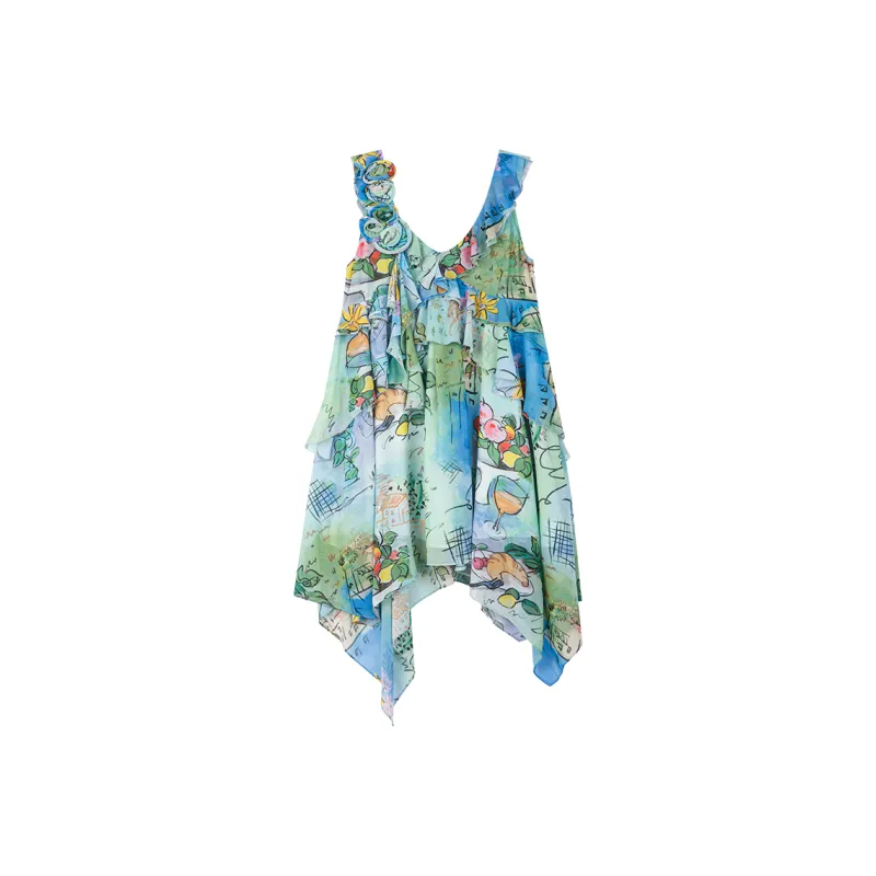 UOOYAA Slip Dress Women's Print-0