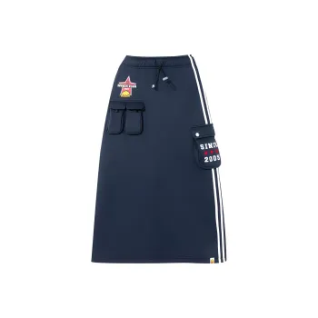 B.Duck Casual Long Skirts Women's Navy Blue