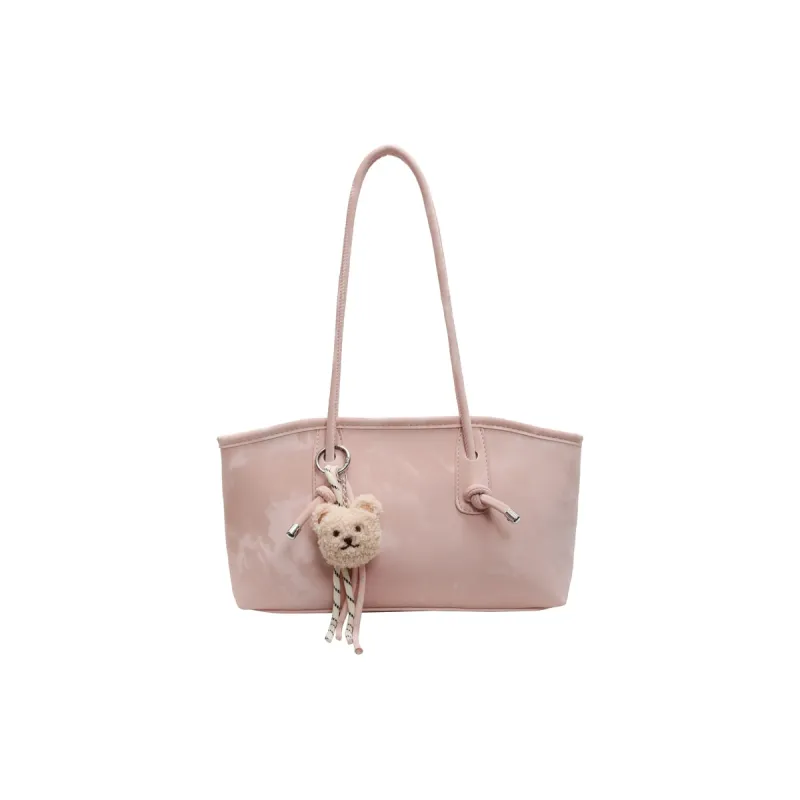 TOUTSEUL YOLO PU Shoulder Bag Women's Pink/Ecru/Silver/Black/Green-0