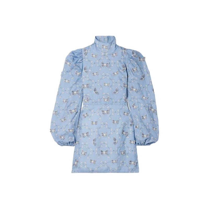 NILI LOTAN Long Sleeved Dresses Women's Blue-0
