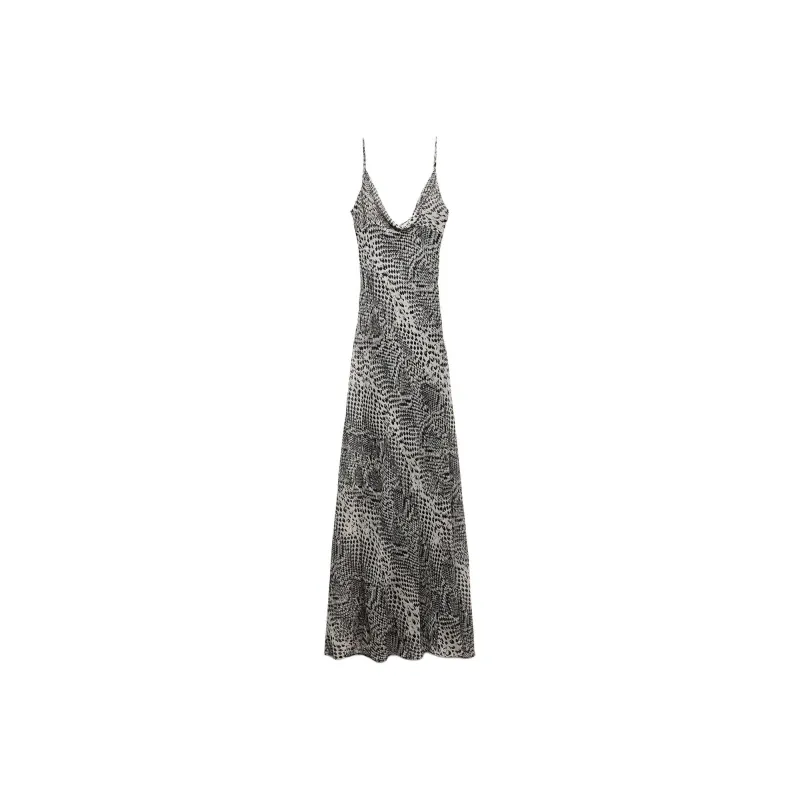 ZARA Trf Slip Dresses Women's Black/White-0