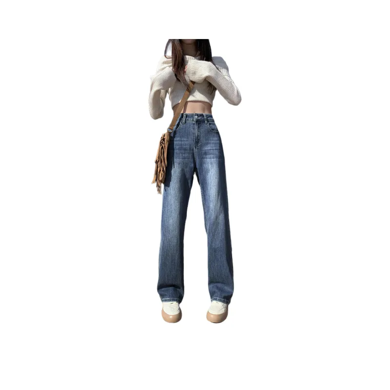 Menglaini Jeans Women's Nostalgic Blue-0