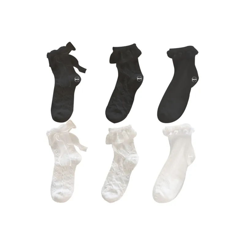 SOIE Mid Calf Socks Women's Combo Set-15