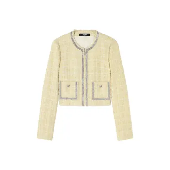 VERSACE Crystal embellished Tweed Jacket