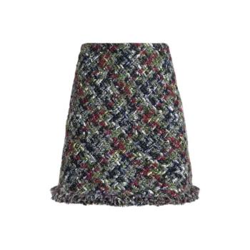 ETRO Tweed Zipped Mini Skirt