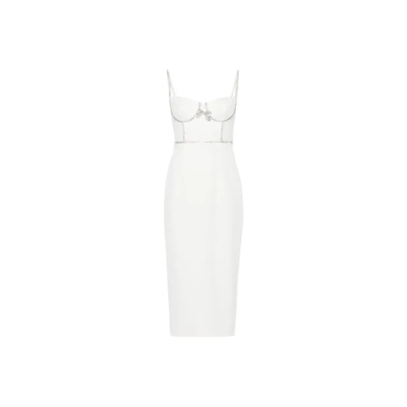 Self-portrait Crystal-embellished Midi Dress-0