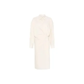 Lemaire Long Sleeved Twisted Midi Dress