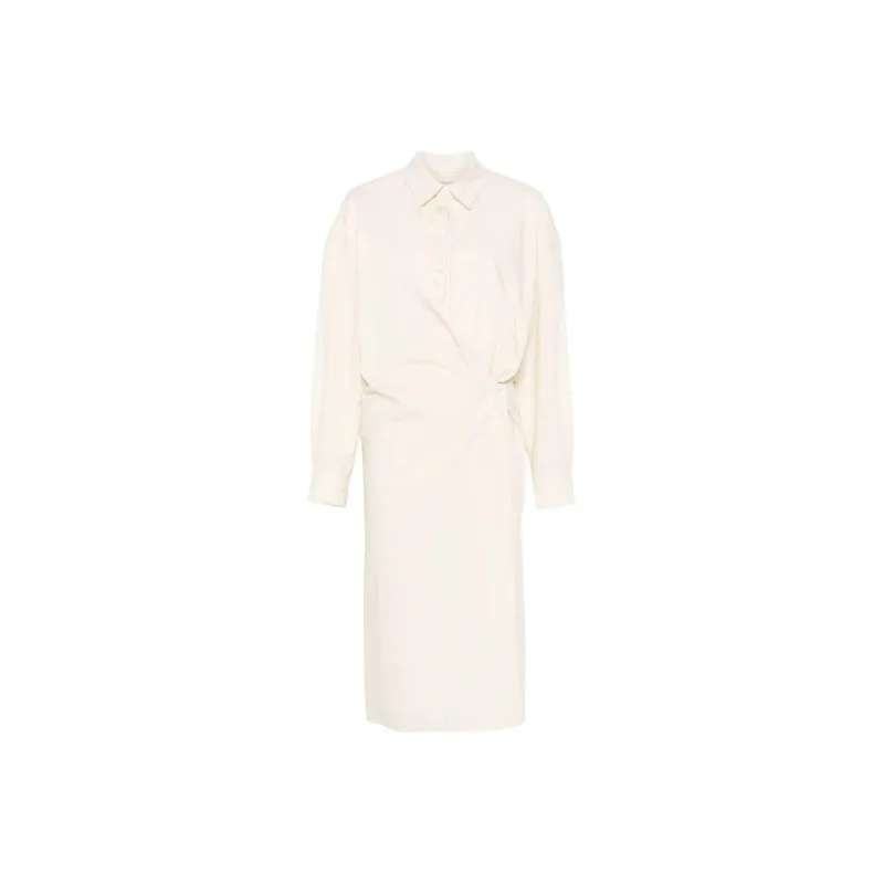 Lemaire Long Sleeved Twisted Midi Dress-0