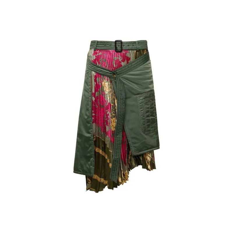 ANDERSSON BELL Floral-print Draped Midi Skirt-0