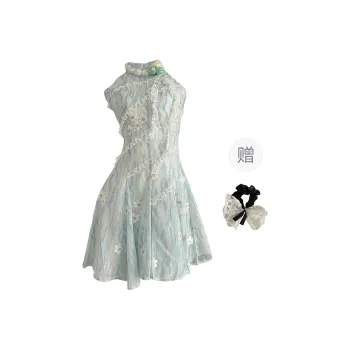 PAVEA Sleeveless Dress Women's Image Color+Hair Tie Included