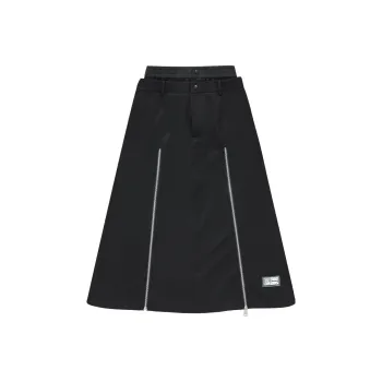 Beams X FILA FUSION Casual Long Skirts Women's Jet Black