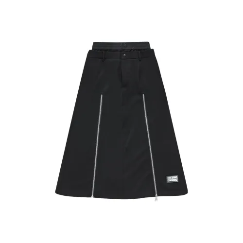 Beams X FILA FUSION Casual Long Skirts Women's Jet Black