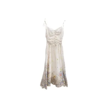 AFGGD Slip Dress Women's Beige Dress