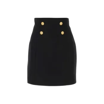 BALMAIN Button Embellished Pencil Skirt