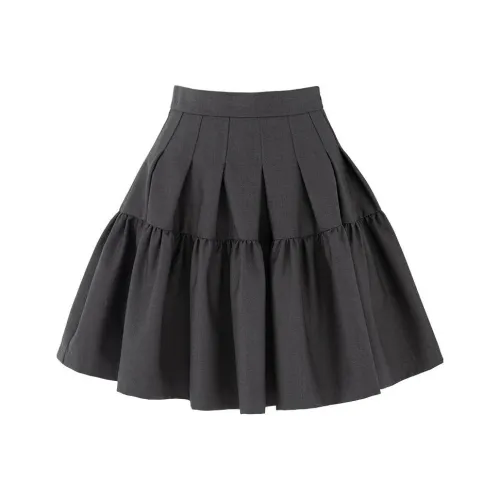 SOON FLOWER Casual Short Skirts Women's Gray