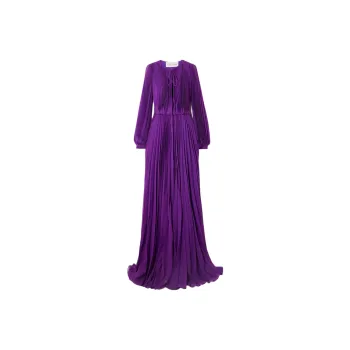 Valentino Long Sleeved Dress Women's Purple
