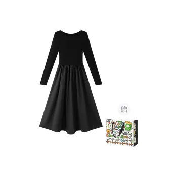 Pzhk Long Sleeved Dresses Women's Black