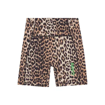GANNI Leopard-print Cycling Shorts