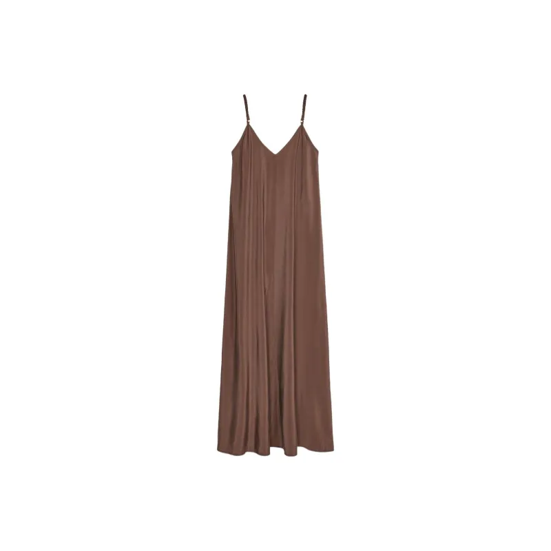 ZARA Slip Dresses Women's Brown-0