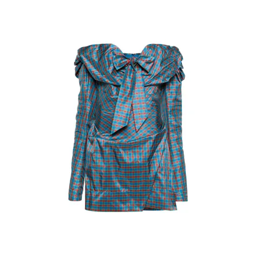 Vivienne Westwood Tartan check Off shoulder Minidress