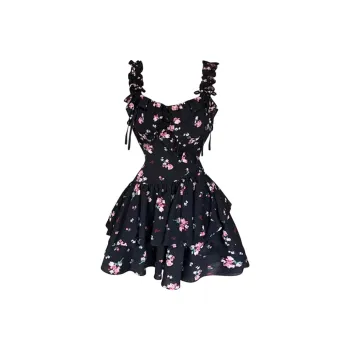OSQ Slip Dresses Women's Black