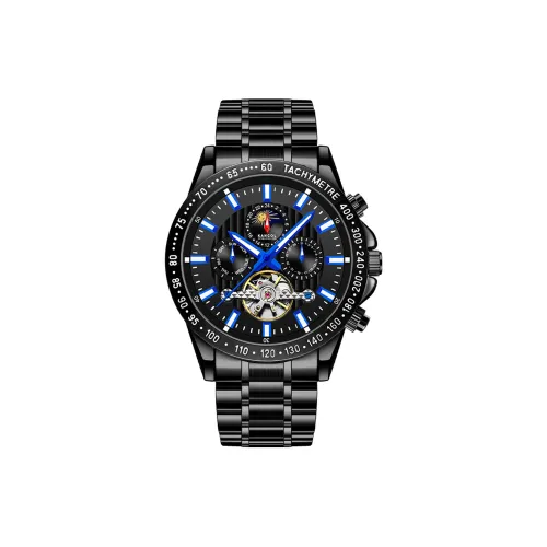 KANGOL Interstellar Series Automatic Mechanical Movement Stainless Steel Strap Watch Men's Watches Black Dial