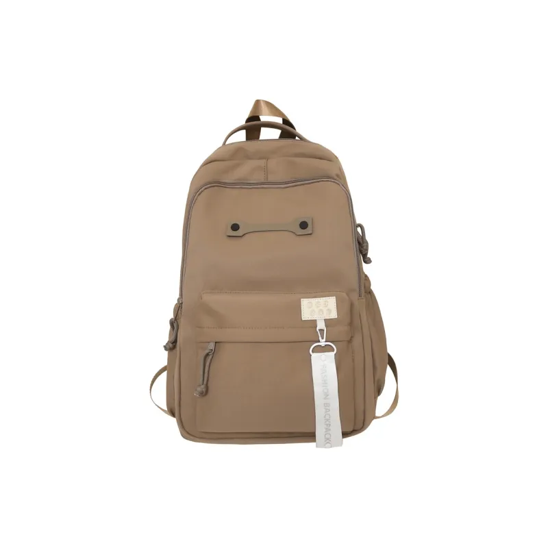 BRABOSTON Nylon Backpack Regular Unisex Black/Light Gray/Light Khaki/Dark Khaki-11