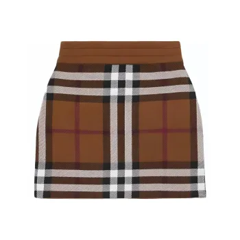Burberry Casual Short Skirts Women's Brown