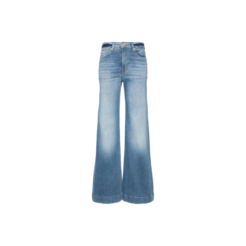 SEVEN FOR ALL MANKIND Modern Dojo Logo Embroidered Wide Leg Jeans-0
