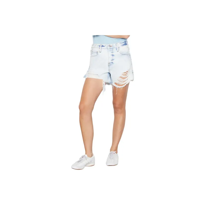 FRAME Denim Shorts Women's Light Blue-0