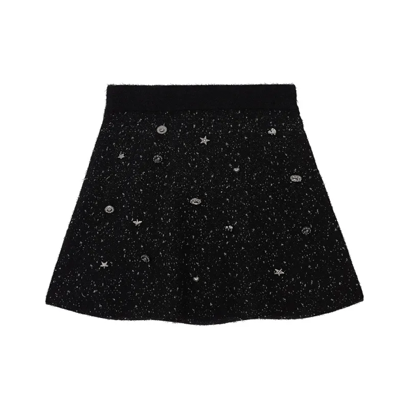 D'zzit Casual Short Skirts Women's Black-0