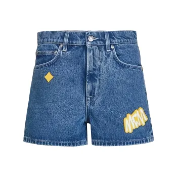 MCM FW22 Denim Shorts Women's Blue