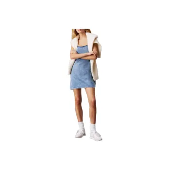 CALVIN KLEIN Slip Dress Europe Version Women's Light Blue