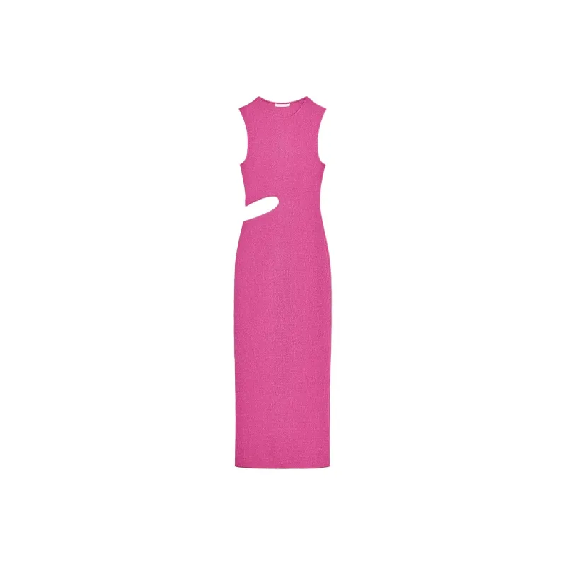 ZARA Sleeveless Dress Women's Pink-0