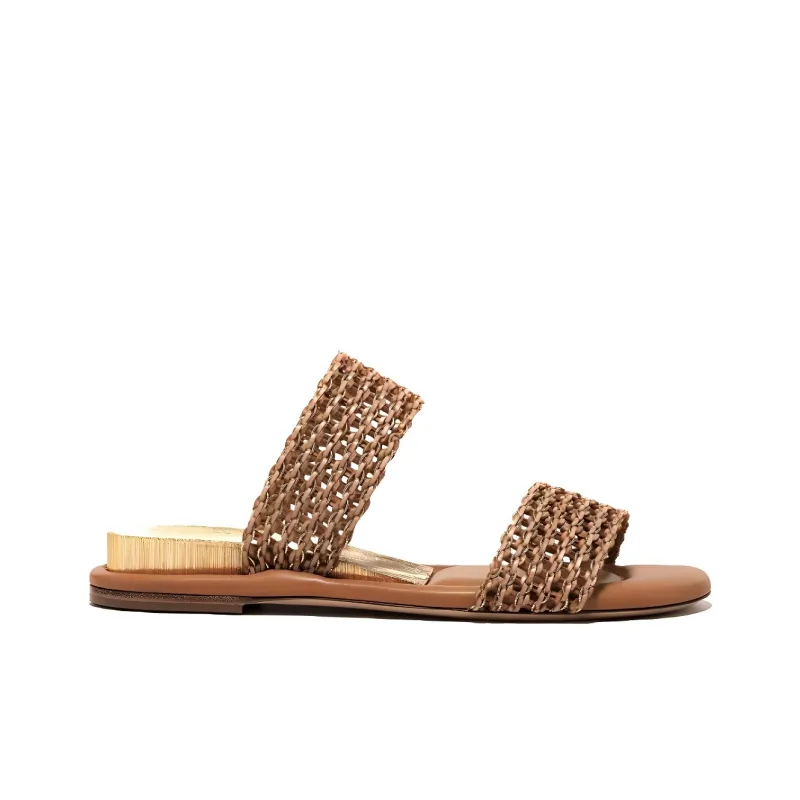 Casadei Slip Resistant Slide Slippers Women's Gold-1