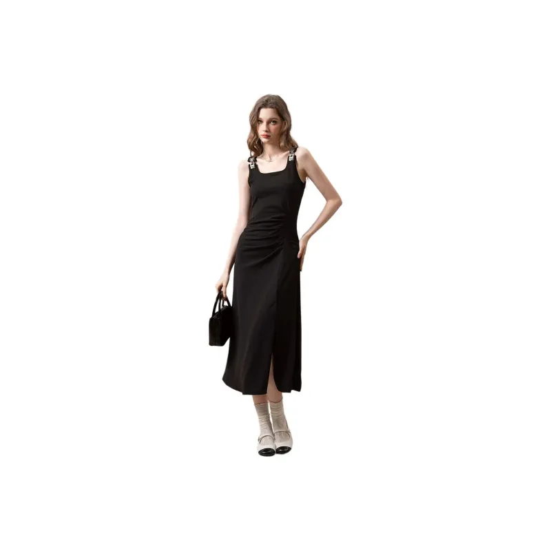 BANANA BABY Slip Dress Women's Black-1