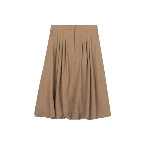 Burberry Casual Long Skirts Women's Khaki