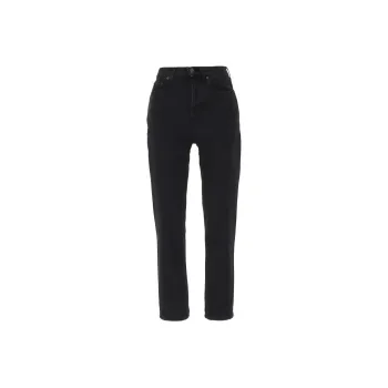 SAINT LAURENT Logo Patch Straight Leg Jeans
