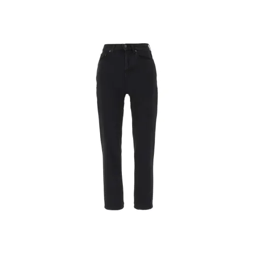 SAINT LAURENT Logo Patch Straight Leg Jeans