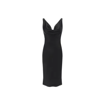 NORMA KAMALI Drape neck Midi Dress