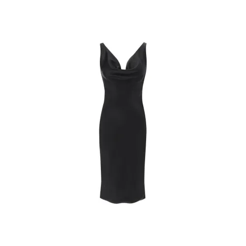 NORMA KAMALI Drape neck Midi Dress