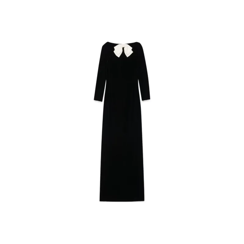 SAINT LAURENT Long Sleeved Dress Women's Black-0