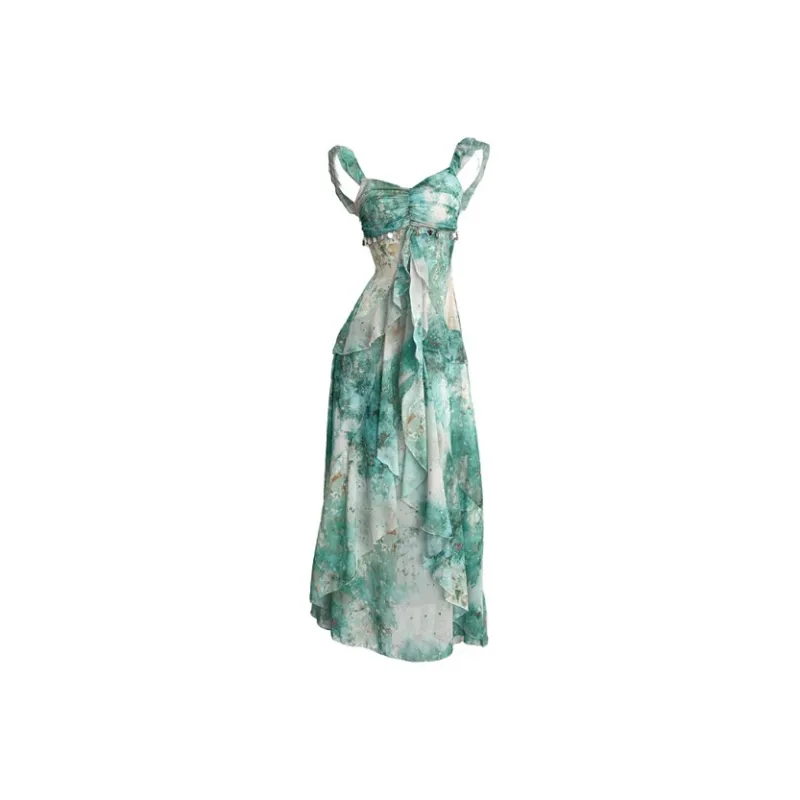 KYKW Slip Dresses Women's Green-0