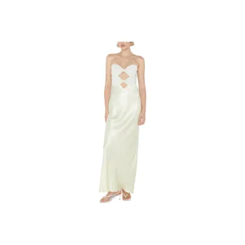 BEC+BRIDGE HALLE STRAPLESS DRESS Sleeveless Dress Women's Ice Yellow