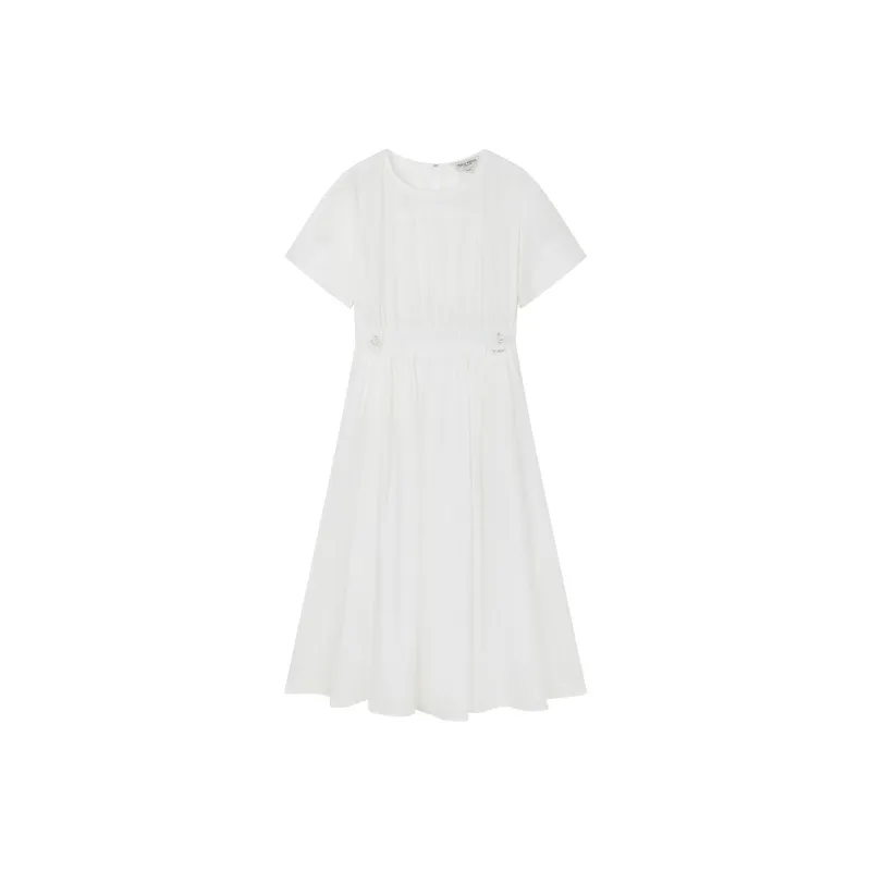 Teenie Weenie Long Sleeved Dresses Women's Ivory White-0