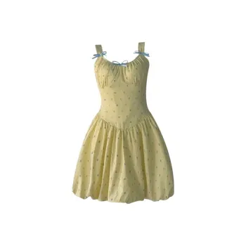 SECFLY OFFICIAL Slip Dress Women's Light Yellow