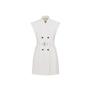 DIOR SS25 Sleeveless Dress Women's White