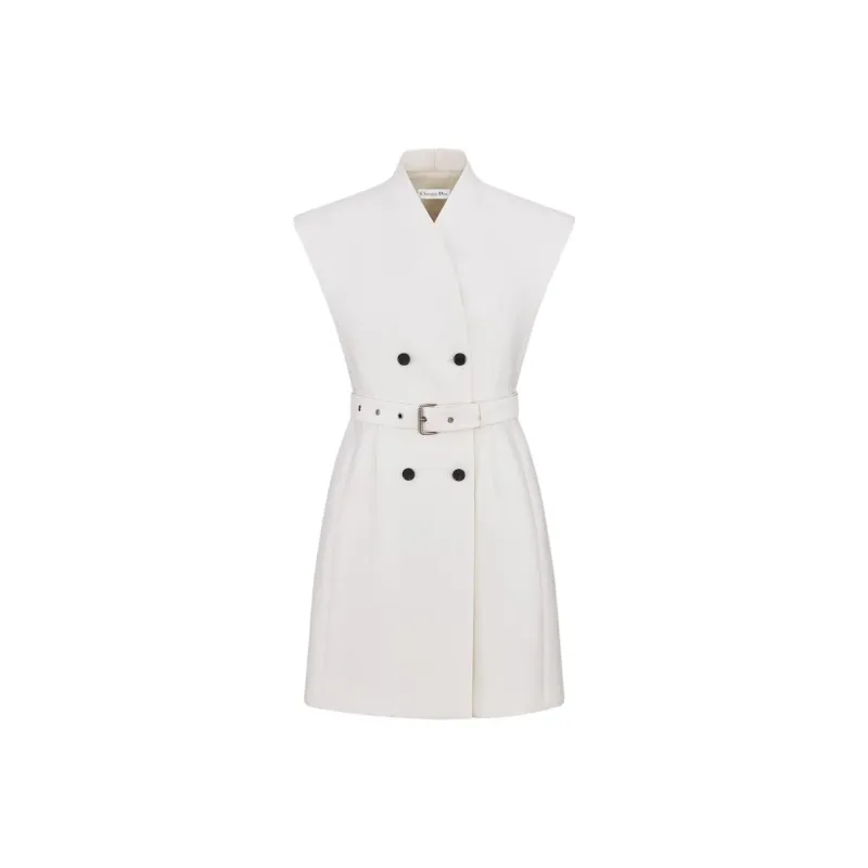 DIOR SS25 Sleeveless Dress Women's White-0