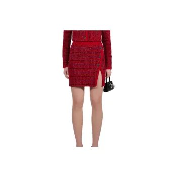 Self portrait FW22 Casual Short Skirts Women's Red