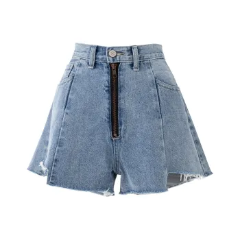 SOON FLOWER Denim Shorts Women's Light Blue